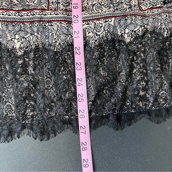 Anthropologie Vanessa Virginia Top Women XS Augusta Flora Lace Hem Blouse Boho - Picture 10 of 10